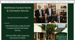 Desktop Screenshot of matthewsfuneralhome.com